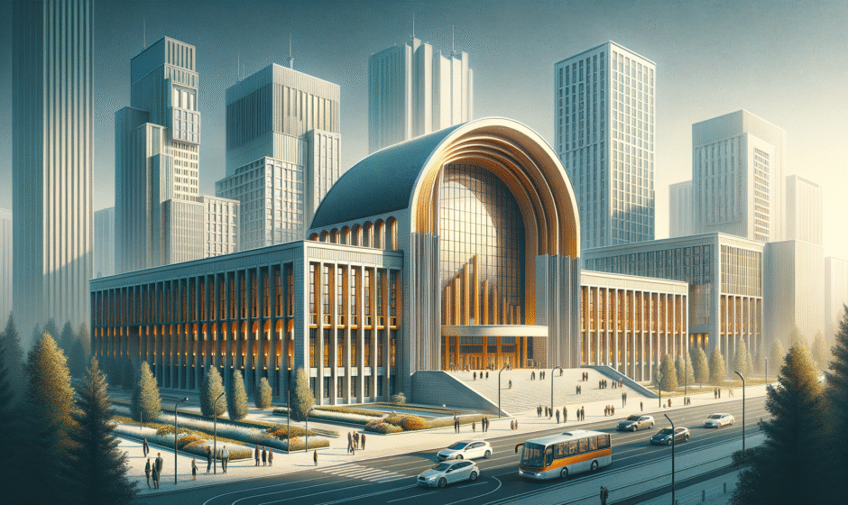 Centrum Kultury i Turystyki w Wielkopolsce, z widokiem na zabytkowe budynki w Poznaniu, promujące regionalne atrakcje turystyczne.